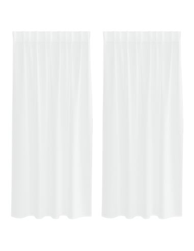 Tenda in Velo con tende 2 pcs Bianco 175 x 140 cm Poliestere