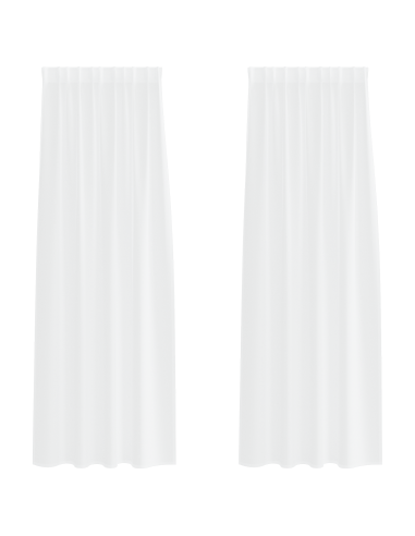 Tenda in Velo con tende 2 pcs Bianco 260 x 140 cm Poliestere