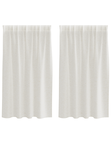 Tenda in Velo con tende 2 pcs Crema 140 x 140 cm Poliestere
