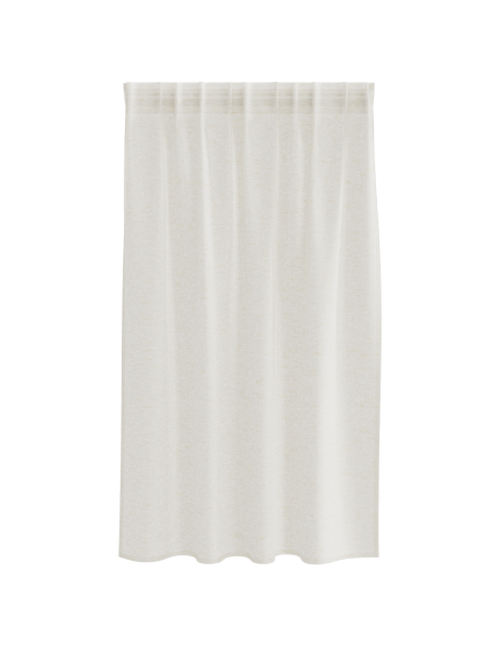 Tende con tende 2 pcs Crema 140 x 140 cm Poliestere