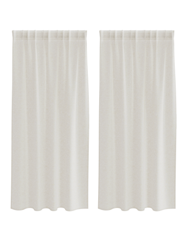 Tenda in Velo con tende 2 pcs Crema 175 x 140 cm Poliestere