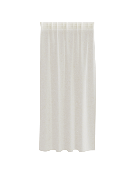 Tende con tende 2 pcs Crema 140 x 175 cm Poliestere