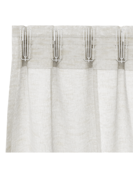 Tende con tende 2 pcs Crema 140 x 260 cm Poliestere