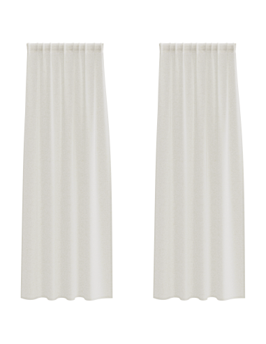 Tenda in Velo con tende 2 pcs Crema 260 x 140 cm Poliestere