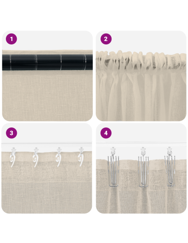 Tenda in Velo con tende 2 pcs Sabbia 140 x 140 cm Poliestere