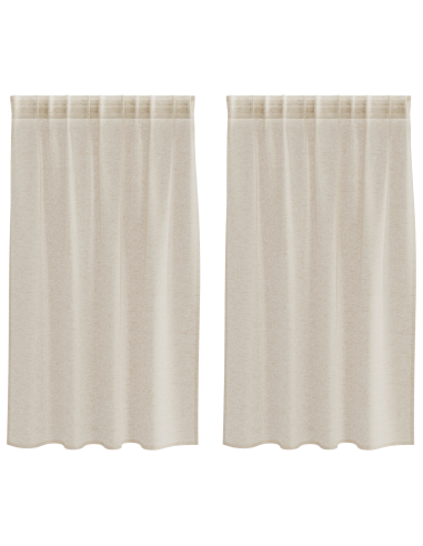 Tenda in Velo con tende 2 pcs Sabbia 140 x 140 cm Poliestere