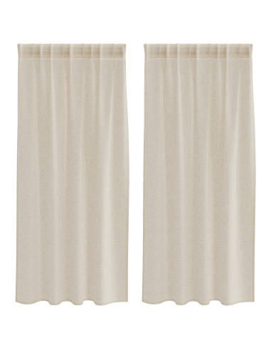 Tenda in Velo con tende 2 pcs Sabbia 175 x 140 cm Poliestere