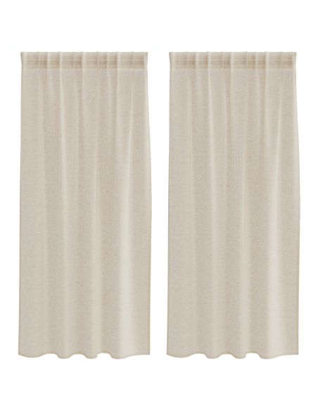 Tende con tende 2 pcs Sabbia 140 x 175 cm Poliestere