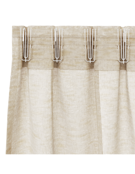Tende con tende 2 pcs Sabbia 140 x 225 cm Poliestere