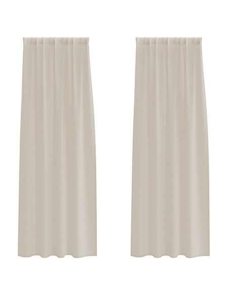 Tende con tende 2 pcs Sabbia 140 x 225 cm Poliestere