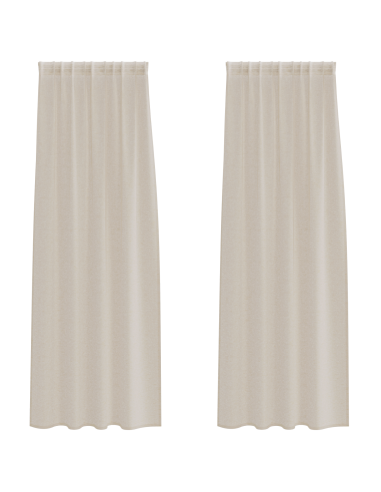 Tenda in Velo con tende 2 pcs Sabbia 245 x 140 cm Poliestere