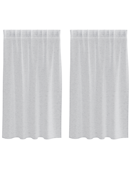 Tende con tende 2 pcs Grigio chiaro 140 x 140 cm Poliestere