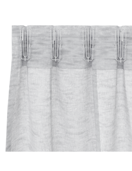 Tende con tende 2 pcs Grigio chiaro 140 x 175 cm Poliestere