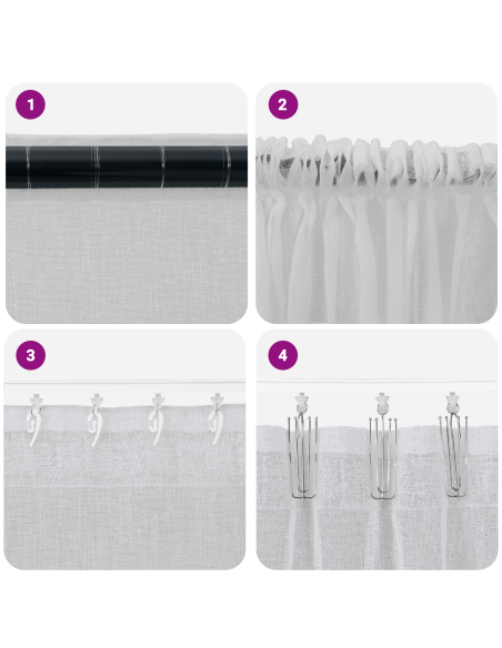 Tenda in Velo 2 pcs Grigio chiaro 225 x 140 cm Poliestere