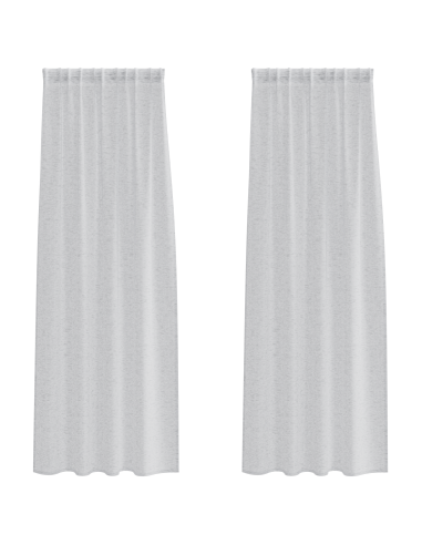 Tenda in Velo 2 pcs Grigio chiaro 245 x 140 cm Poliestere