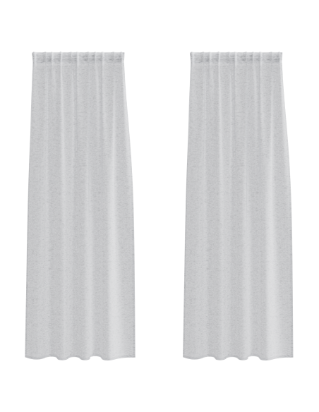 Tende con tende 2 pcs Grigio chiaro 140 x 260 cm Poliestere