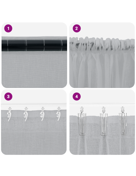 Tende con tende 2 pcs Grigio scuro 140 x 140 cm Poliestere