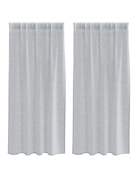 Tende con tende 2 pcs Grigio scuro 140 x 175 cm Poliestere