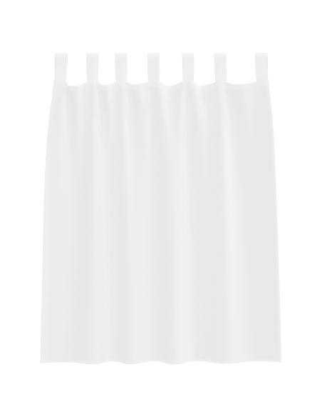 Tenda in Velo con tende 2 pcs Bianco 140 x 140 cm Poliestere