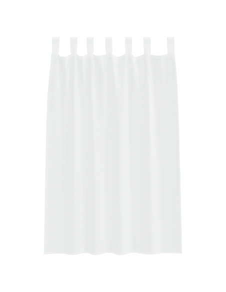 Tende con tende 2 pcs Bianco 140 x 175 cm Poliestere