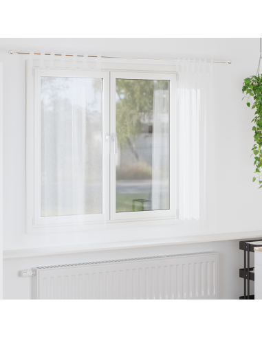 Tenda in Velo con tende 2 pcs Bianco 175 x 140 cm Poliestere