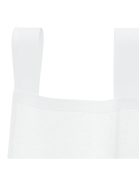 Tende con tende 2 pcs Bianco 140 x 245 cm Poliestere