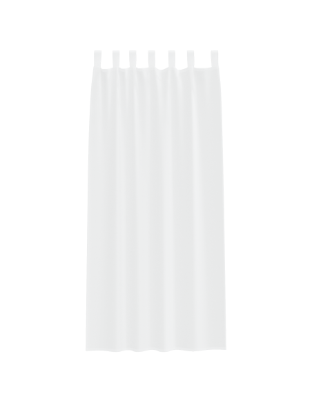 Tende con tende 2 pcs Bianco 140 x 245 cm Poliestere