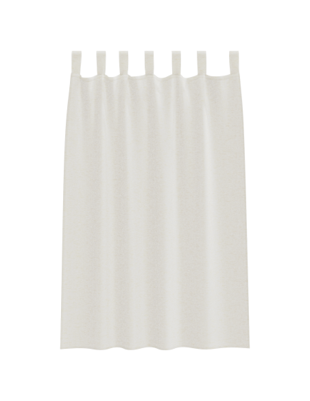 Tende con tende 2 pcs Crema 140 x 175 cm Poliestere