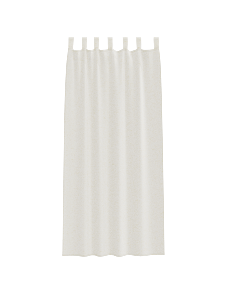 Tende con tende 2 pcs Crema 140 x 225 cm Poliestere