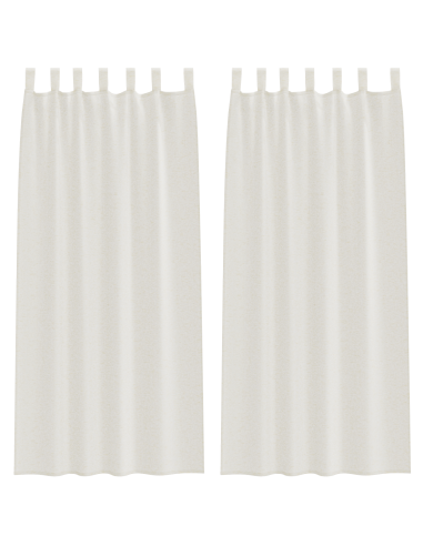 Tenda in Velo con tende 2 pcs Crema 245 x 140 cm Poliestere