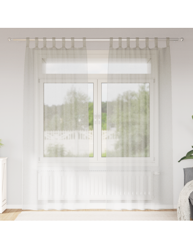 Tenda in Velo con tende 2 pcs Crema 260 x 140 cm Poliestere