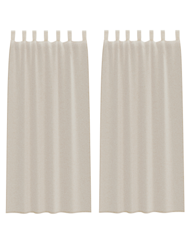 Tenda in Velo con tende 2 pcs Sabbia 225 x 140 cm Poliestere