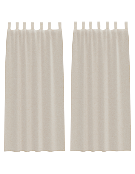 Tende con tende 2 pcs Sabbia 140 x 260 cm Poliestere
