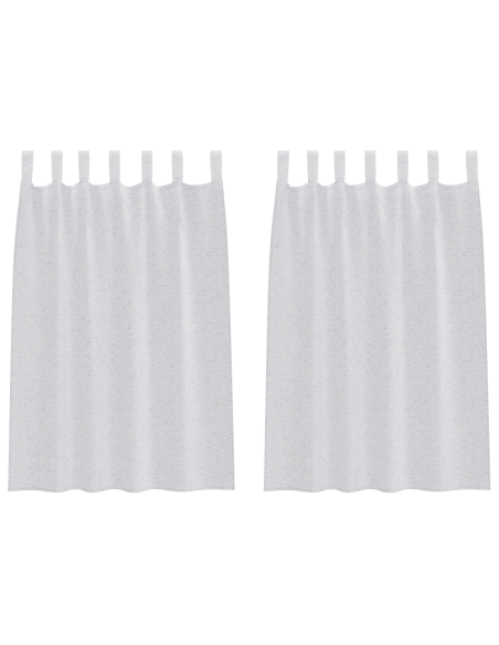 Tende con tende 2 pcs Grigio chiaro 140 x 140 cm Poliestere