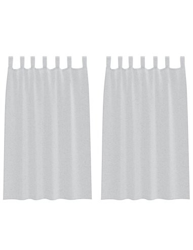 Tenda in Velo 2 pcs Grigio chiaro 175 x 140 cm Poliestere