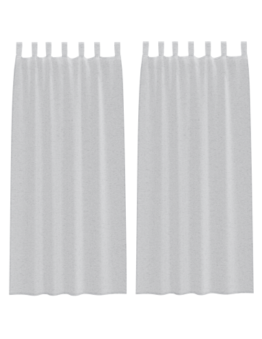 Tenda in Velo 2 pcs Grigio chiaro 245 x 140 cm Poliestere