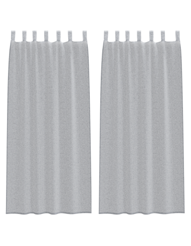 Tenda in Velo 2 pcs Grigio scuro 245 x 140 cm Poliestere