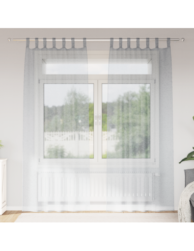Tenda in Velo 2 pcs Grigio scuro 260 x 140 cm Poliestere