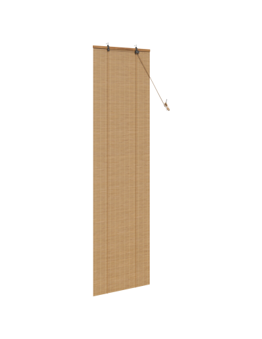 Tenda a rullo con tende Marrone 60 x 220 cm Bambù