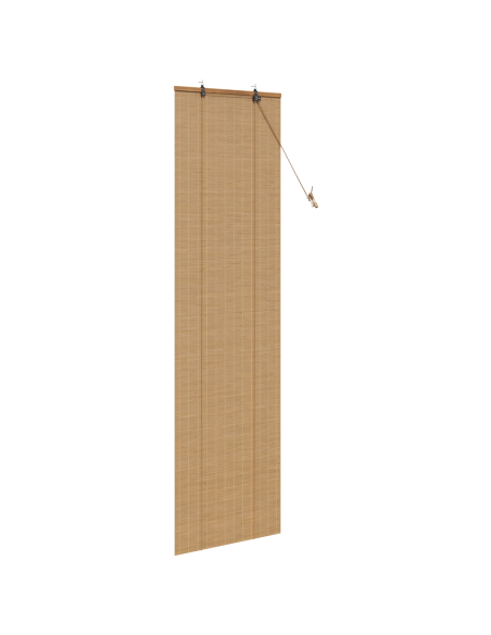 Tenda a rullo con tende Marrone 60 x 220 cm Bambù