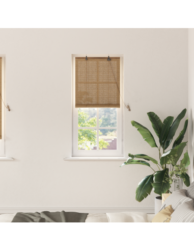 Tenda a rullo con tende Marrone 60 x 220 cm Bambù