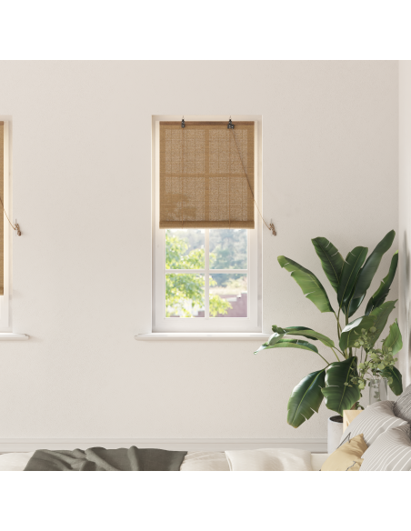 Tenda a rullo con tende Marrone 60 x 220 cm Bambù