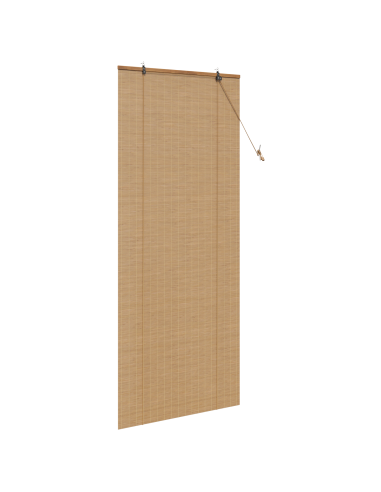 Tenda a rullo con tende Marrone 80 x 220 cm Bambù
