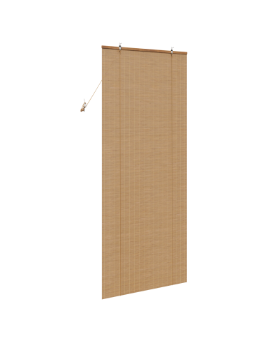 Tenda a rullo con tende Marrone 80 x 220 cm Bambù