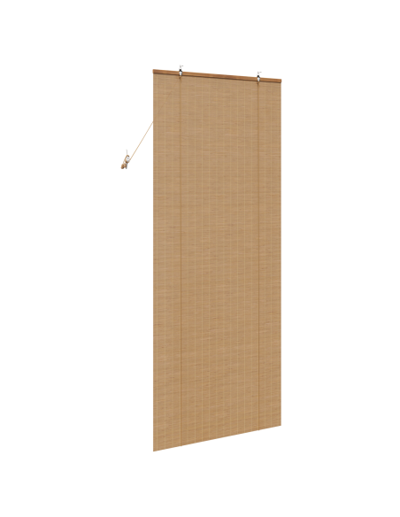 Tenda a rullo con tende Marrone 80 x 220 cm Bambù