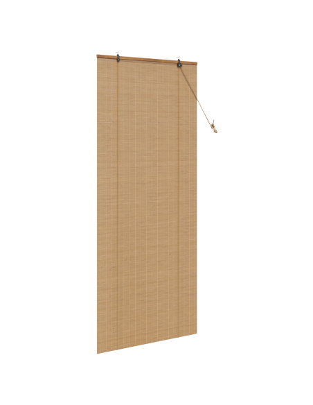 Tenda a rullo con tende Marrone 90 x 220 cm Bambù