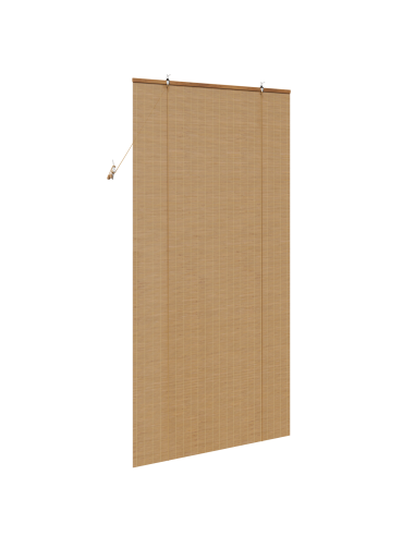 Tenda a rullo con tende Marrone 110 x 220 cm Bambù