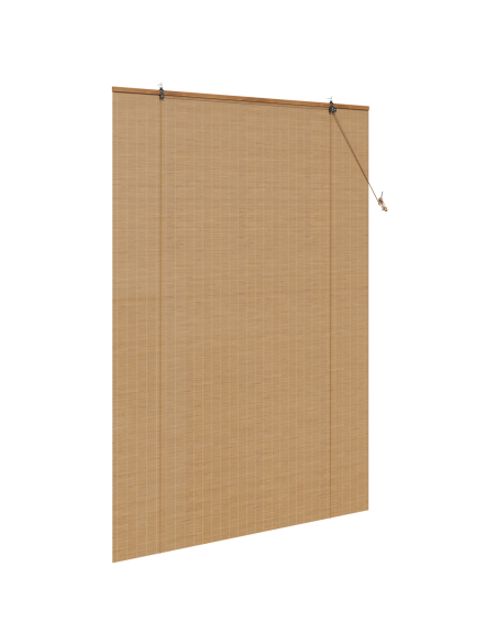 Tenda a rullo con tende Marrone 150 x 220 cm Bambù