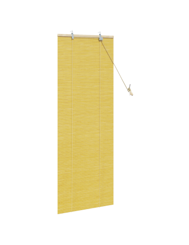 Tenda a rullo con tende Giallo 60 x 160 cm Bambù