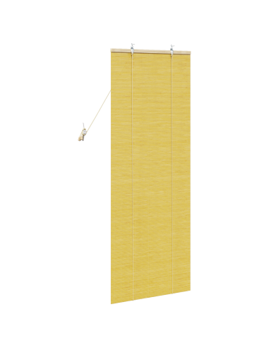 Tenda a rullo con tende Giallo 60 x 160 cm Bambù